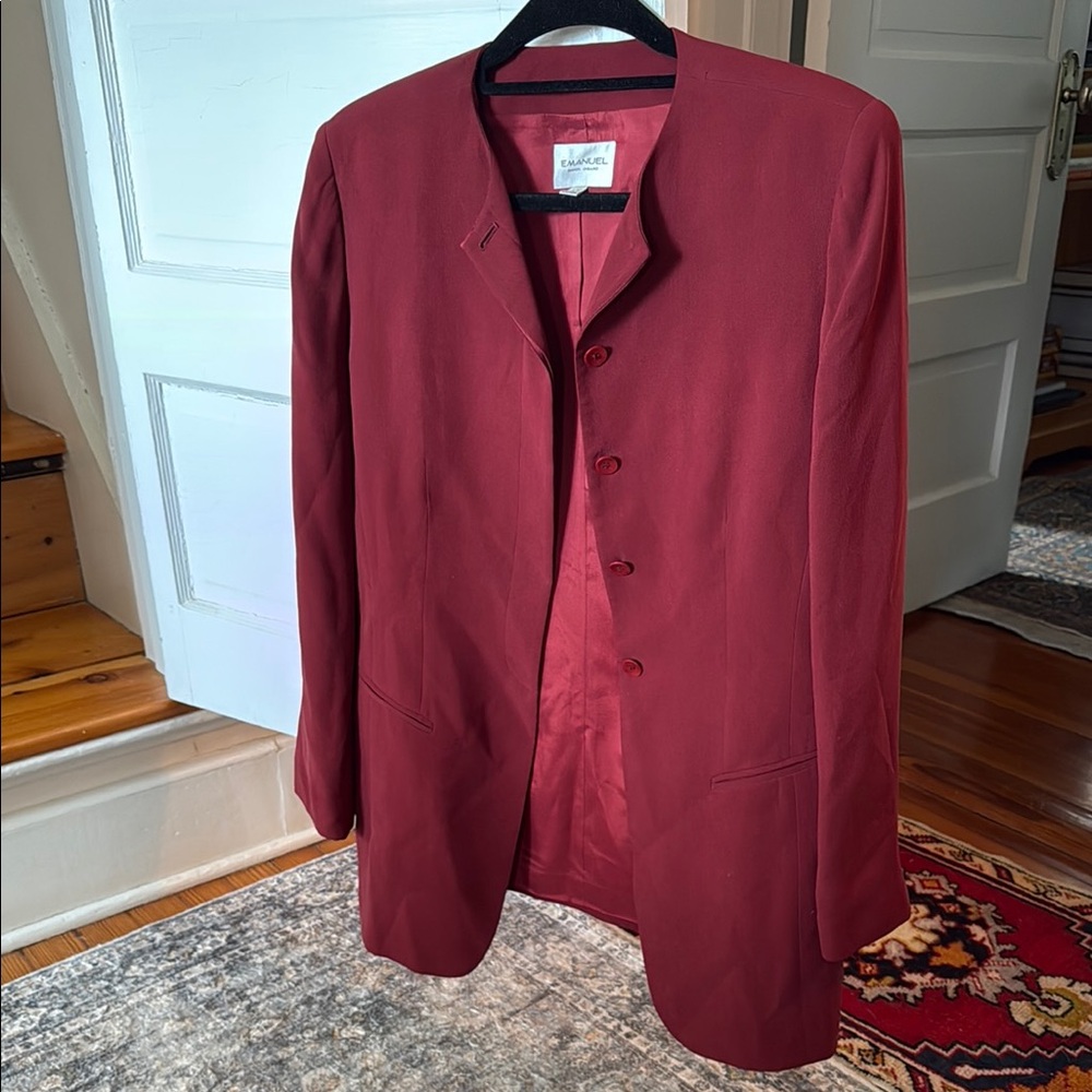 Emanuel Ungaro Red Tailored Blazer
